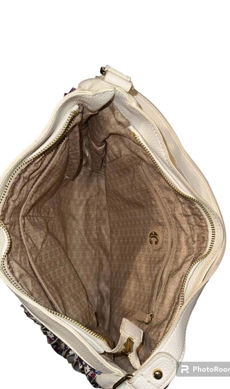 Charming Charlie White Star Fringe Hobo Shoulder Bag USA Themed - Picture 6 of 6
